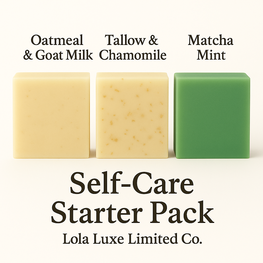 Self-Care Starter Pack – Handmade Soap Gift Set | Oatmeal, Chamomile & Matcha Mint-0