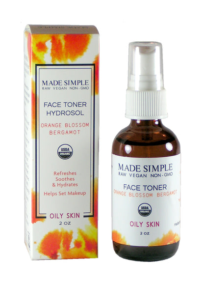 Orange Blossom Bergamot Face Toner for Oily Skin - Certified Organic, Vegan & Cruelty-free-2